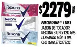 Supermercados Yaguar Rexona jabon de tocador oferta
