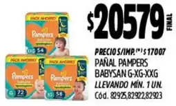 Supermercados Yaguar Pampers pañal babysan oferta