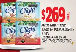 Supermercados Yaguar Clight jugos en polvo oferta