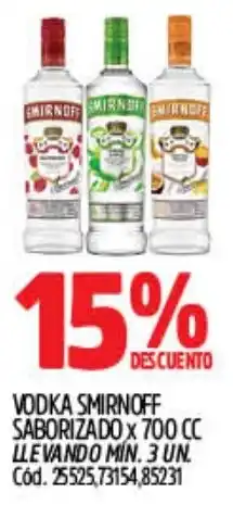 Supermercados Yaguar Smirnoff vodka saborizado oferta