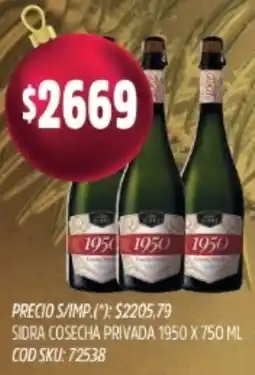 Supermercados Yaguar 1950 sidra cosecha privada oferta