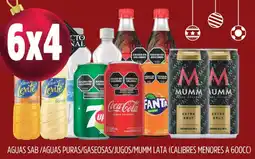 Supermercados Yaguar Aguas sab/aguas puras/gaseosas/jugos/mumm lata oferta