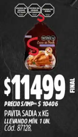 Supermercados Yaguar Pavita sadia oferta