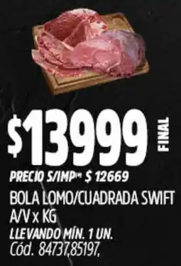 Supermercados Yaguar Swift bola lomo/cuadrada a/v oferta