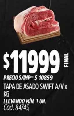 Supermercados Yaguar Swift tapa de asado a/v oferta
