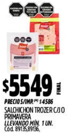 Supermercados Yaguar Salchichon trozer c/jo primavera oferta