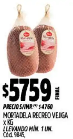 Supermercados Yaguar Mortadela recreo vejiga oferta