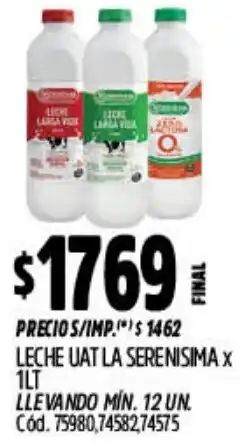 Supermercados Yaguar La serenisima leche uat oferta