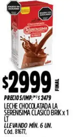 Supermercados Yaguar La serenisima leche chocolatada clasico brik oferta