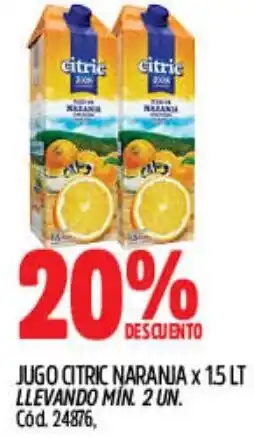 Supermercados Yaguar Citric naranja jugo oferta
