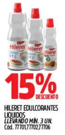 Supermercados Yaguar Hileret edulcorantes liquidos oferta