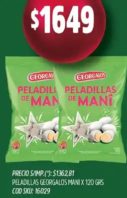 Supermercados Yaguar Peladillas georgalos maní oferta