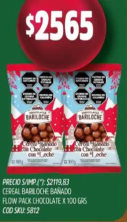 Supermercados Yaguar Bariloche cereal bañado flow pack chocolate oferta