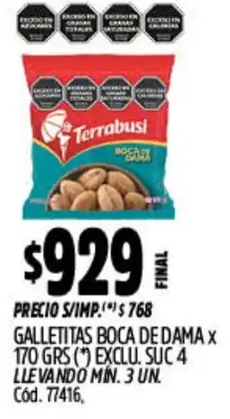 Supermercados Yaguar Terrabusi galletitas boca de dama oferta
