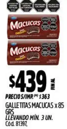 Supermercados Yaguar Macucas galletitas oferta