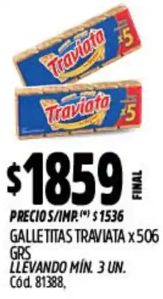 Supermercados Yaguar Traviata galletitas oferta