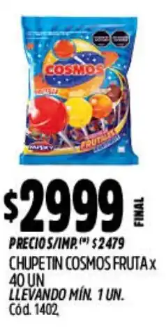 Supermercados Yaguar Cosmos chupetin fruta oferta