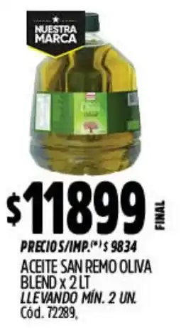 Supermercados Yaguar San remo aceite oliva blend oferta