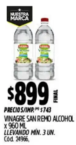 Supermercados Yaguar San remo vinagre alcohol oferta