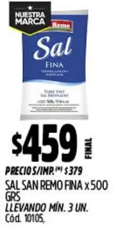 Supermercados Yaguar San remo fina sal oferta