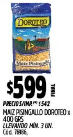 Supermercados Yaguar Doroteo maiz pisingallo oferta