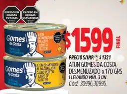 Supermercados Yaguar Gomes da costa atun desmenuzado oferta