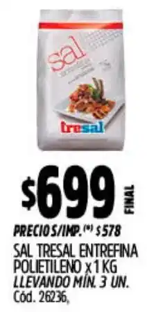Supermercados Yaguar Sal tresal entrefina polietileno oferta