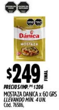 Supermercados Yaguar Dánica mostaza oferta