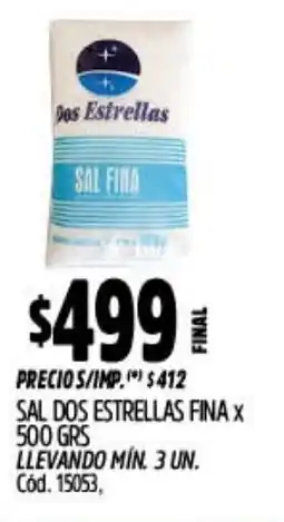 Supermercados Yaguar Dos estrellas sal fina oferta