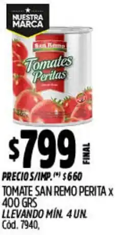 Supermercados Yaguar San remo perita tomate oferta