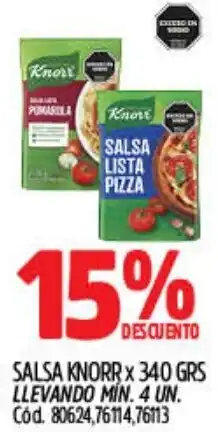 Supermercados Yaguar Knorr salsa oferta