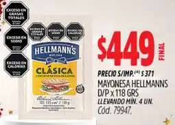 Supermercados Yaguar Hellmann's mayonesa oferta