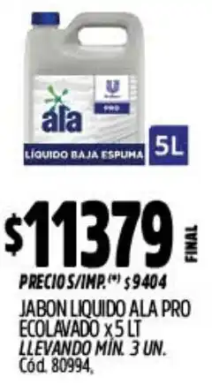 Supermercados Yaguar Ala jabon liquido pro ecolavado oferta