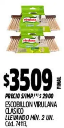 Supermercados Yaguar Virulana clasico escobillon oferta