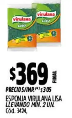 Supermercados Yaguar Virulana esponja lisa oferta