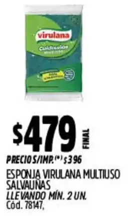 Supermercados Yaguar Virulana esponja multiuso salvaunas oferta