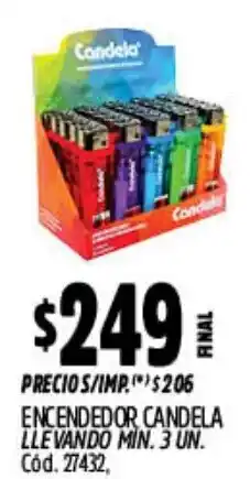 Supermercados Yaguar Candela encendedor oferta