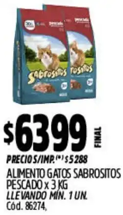 Supermercados Yaguar Sabrositos alimento gatos oferta