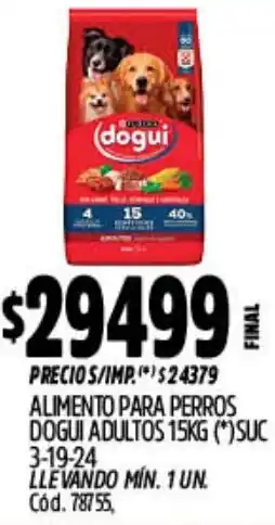 Supermercados Yaguar Purina dogui alimento para perros adultos oferta
