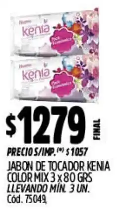 Supermercados Yaguar Kenia jabon de tocador color mix oferta
