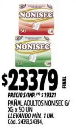Supermercados Yaguar Nonisec pañal adultos oferta