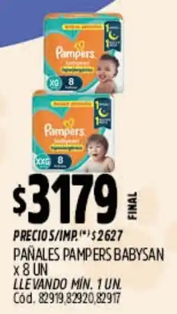 Supermercados Yaguar Pampers pañales babysan oferta