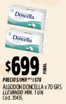 Supermercados Yaguar Doncella algodon oferta