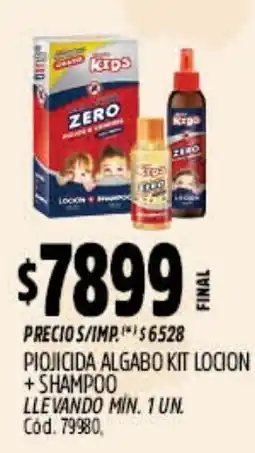 Supermercados Yaguar Piojicida algabo kit locion +shampoo oferta