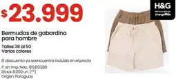 Changomas Bermudas de gabardina para hombre oferta