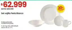 Changomas Set vajilla perla blanco oferta