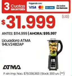 Changomas Atma licuadora oferta