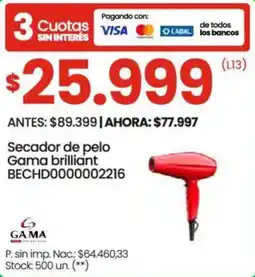 Changomas Ga.ma secador de pelo brilliant oferta