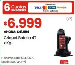 Changomas Criquet botella 4T oferta