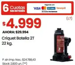 Changomas Criquet botella 2T oferta